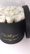 Eternal Rose Hatbox - Black - The House of Roses London