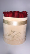 Eternal Rose Hatbox - Suede Peach - The House of Roses London