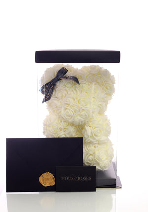 White Rose Bear (25cm)