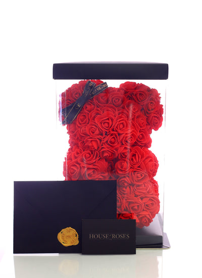 Red Rose bear (25cm)